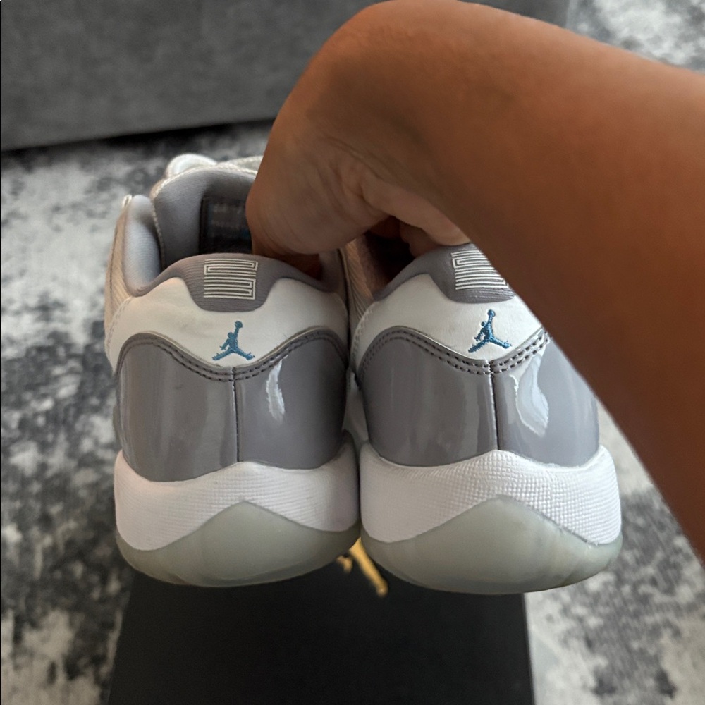 Kids Gray and White Sneakers - Picture 4 of 10